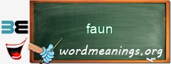 WordMeaning blackboard for faun